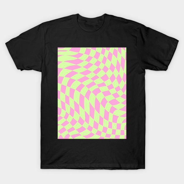 Warped Checkerboard T-Shirt by Velvet Earth